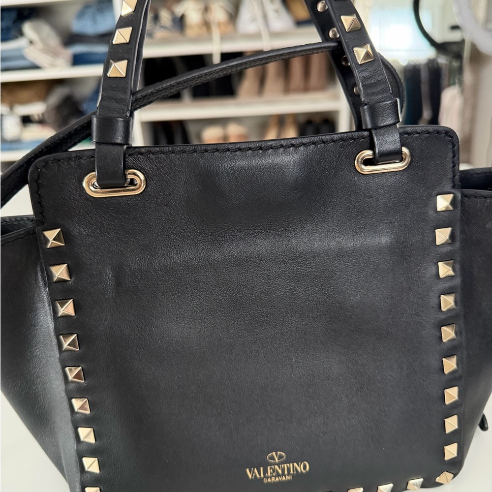 Valentino Garavani Black Studded Mini Tote - Picture 8 of 16